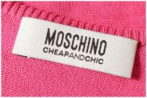 モスキーノチープアンドシック MOSCHINO CHEAP AND CHIC ビーズデザイン ノースリーブ ニット /kt0415 レディース_画像4