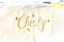 チェスティ Chesty ワンピース ひざ丈 フレア 花柄 ノースリーブ 1 マルチカラー /sh0420 レディース_画像4