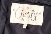 チェスティ Chesty ワンピース ノースリーブ ロング ビジュー 0 紺 ネイビー amy0425 レディース_画像4