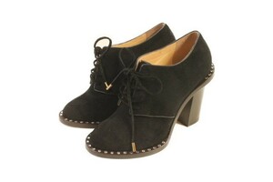 シャーロットオリンピア Charlotte Olympia ブーティ ラインストーン レースアップ スエード 35 1/2 黒 ブラック /ms0517 レディース