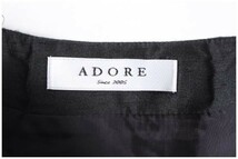 アドーア ADORE スカート ウール ベルトデザイン タック 膝丈 フレア 36 黒 ブラック 531-5220133 /TK レディース_画像5