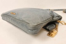 ミュウミュウ miumiu バッグ ハンド ショルダー 2WAY レザー 青 ブルー /mm0524 レディース_画像3