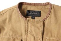 ジルスチュアート JILL STUART 16AW ブルゾン へスター ノーカラー ベルト コットン S ベージュ /kk0515 レディース_画像5