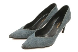 Saint Loland Paris Saint Laurent Paris Pumps Denim УПРАВИТСЯ 36 Blue Blue /☆ O0522 LADIES