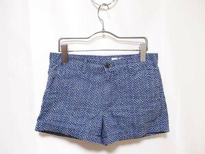 ギャップ GAP パンツ ショート 総柄 2 青 ブルー レディース