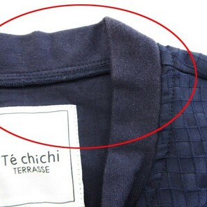 テチチ Te chichi TERRASSE ジャケット ブルゾン シースルー チュール L 紺 ネイビー /ka0109 レディースの画像6
