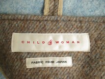 チャイルドウーマン CHILD WOMAN コート ツイード フード ウール F 茶 レディース_画像5