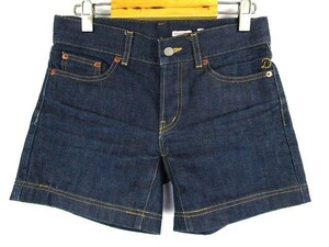  Dress Terior DRESSTERIOR Denim short pants button fly made in Japan blue 36 lady's 