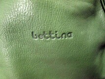 ベッティーナ bettina バッグ ワンショルダー レザー 緑 黒 レディース_画像5