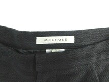 メルローズ MELROSE パンツ ショート ジップフライ 麻混 リネン混 2 黒 ブラック /KS9 レディース_画像3