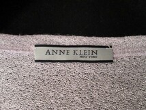 アンクライン ANNE KLEIN カットソー ニット Vネック ラメ M 紫 レディース_画像5