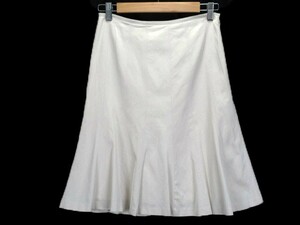  Untitled UNTITLED skirt flair knee height 2 beige lady's 