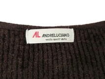 アンドレルチアーノ ANDRELUCIANO カーディガン モールニット ラインストーン 茶 ブラウン レディース_画像7