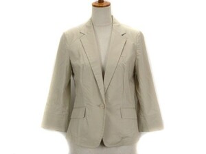 e Spee Be SPB jacket tailored 7 minute sleeve cotton M beige lady's 