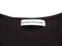 マリンフランセーズ LA MARINE FRANCAISE カーディガン ニット フレアスリーブ ウール アンゴラ 紫 ボルドー レディース_画像5