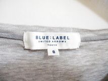 ユナイテッドアローズ UNITED ARROWS BLUE LABEL 半袖 無地 Vネック カットソー グレー S レディース_画像4