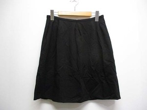 スピック＆スパン ノーブル Spick&Span Noble 台形 フレア スカート 40 黒 ブラック 裏地付き 日本製 レディース
