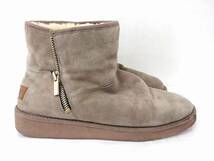 アグ UGG ブーツ キップ ショート ムートン ファスナー 1019631 24 ベージュ /TT_画像2