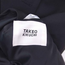 タケオキクチ TAKEO KIKUCHI スーツ セットアップ 上下 テーラード ジャケット スラックス パンツ 厚手 背抜き 4 黒 ブラック /TT42_画像3