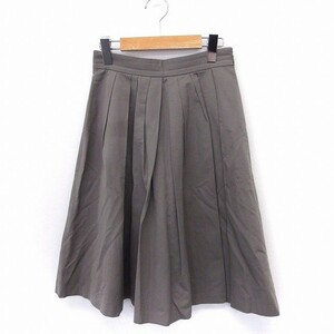  Ballsey BALLSEY Tomorrowland skirt gya The - long plain simple cotton 34 khaki /FT7 lady's 