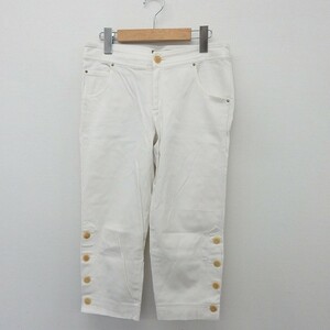 デプレ DES PRES トゥモローランド パンツ クロップド ジップフライ 裾ボタン ポケット 0 ホワイト /ST43 レディース