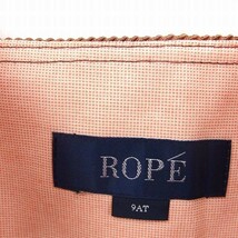 ロペ ROPE ワンピース ノースリーブ ひざ丈 シルク混 コットン 綿 9 ピンク /FT27 レディース_画像3