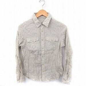  Journal Standard JOURNAL STANDARD shirt blouse check long sleeve comb . comb . beige /FT27 lady's 