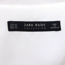 ザラ ベーシック ZARA BASIC シャツ ブラウス ティアード オープンフロントネック 半袖 無地 XS ホワイト 白 /FT9 レディース_画像3