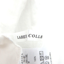 label collection basic レーベルコレクションベーシック シャツ ブラウス プルオーバー 長袖 Vネック シンプル M ホワイト /ST32_画像3