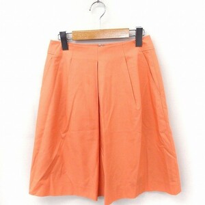  Ballsey BALLSEY Tomorrowland skirt tuck knee height plain simple cotton 36 orange /FT28 lady's 