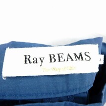 レイビームス Ray Beams パンツ ガウチョ ワイド タック 膝丈 サイドジップ シンプル 1 ブルー /ST7 レディース_画像3