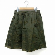 duffer japan femina スカート フレア 迷彩 カモフラ バックジップ ウエストゴム 2 カーキ /ST38 レディース_画像1