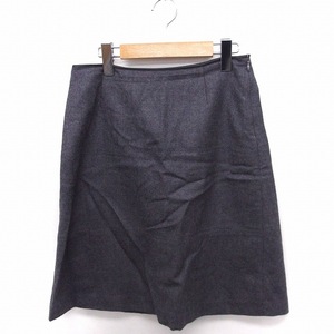  Natural Beauty Basic NATURAL BEAUTY BASIC skirt pcs shape knee height wool simple L gray /FT28 lady's 