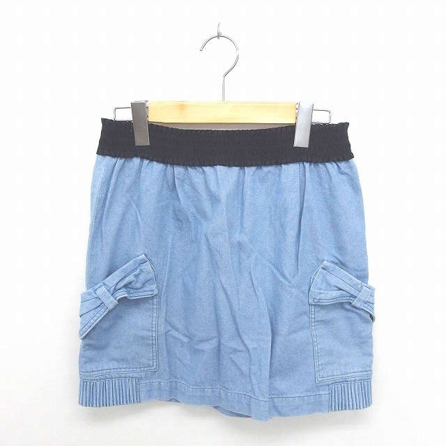 トゥービーシック TO BE CHIC スカート タイト ミニ デニム 薄手 リ