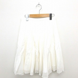  Ballsey BALLSEY Tomorrowland skirt flair knees under height thin plain simple cotton cotton 38 ivory white /TT28