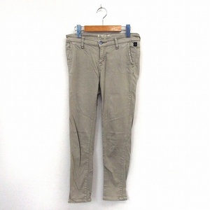  Nano Universe nano universe pants skinny long Zip fly pocket simple 34 gray /ST56 lady's 