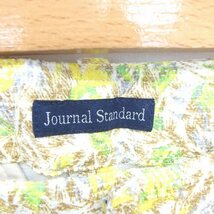 ジャーナルスタンダード JOURNAL STANDARD パンツ テーパード 総柄 ジップフライ 綿 36 黄 茶 イエロー ベージュ /TT27 レディース_画像3