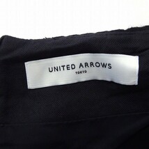 ユナイテッドアローズ UNITED ARROWS スカート 台形 ミニ ウール 36 ブラック 黒 /FT11 レディース_画像3