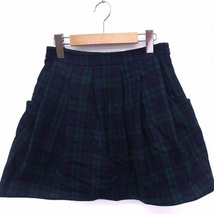  Franche Lippee franche lippee юбка проверка flair Mini шерсть S зеленый зеленый /FT41 женский 