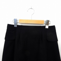 アナトリエ ANATELIER スカート ミニ フレア ウエストゴム シンプル 36 ブラック /ST35 レディース_画像4