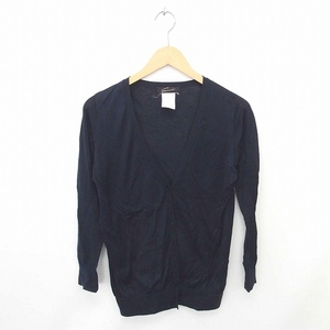  Stunning Lure STUNNING LURE cardigan knitted V neck cotton cotton plain simple long sleeve S navy blue navy /TT12 lady's 