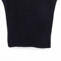エフデ ef-de ニット セーター 半袖 ボートネック アンゴラ 9 ブラック /ST33 レディース_画像5