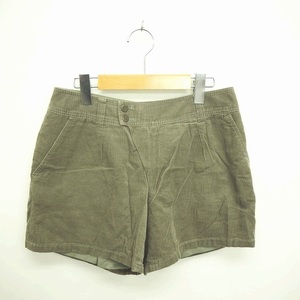  Indivi INDIVI pants culotte Short corduroy cotton cotton 38 green khaki /TT9 lady's 