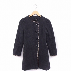  Rosebullet rosebullet coat outer no color leopard print fake fur long sleeve wool 1 gray ash /FT9 lady's 