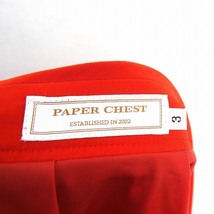 ペーパーチェスト PAPER CHEST スカート フレア 膝丈 シンプル バックジップ 3 オレンジ /ST29 レディース_画像3