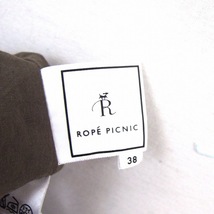 ロペピクニック ROPE Picnic スカート フレア ギャザー 膝丈 ウエストゴム シンプル 38 カーキ /ST10 レディース_画像3