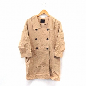  Kei Be efKBF Urban Research пальто внешний весеннее пальто двойной простой FREE светло-коричневый /ST11 женский 