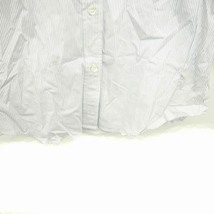 イネド INED シャツ ブラウス ストライプ 綿 コットン 七分袖 2 ホワイト ブルー 白 青 /TT36 レディース_画像8