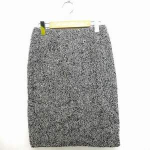  field Dream field/dream skirt bottoms tight knitted total pattern plain knee height wool wool 61 navy gray navy blue /MT26