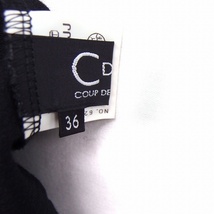 クードシャンス CdeC COUP DE CHANCE ワンピース 無地 シンプル 薄手 長袖 ひざ丈 ウール 36 ブラック 黒 /FT3 レディース_画像3